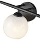 Kimorra 3 Light 23.88 inch Matte Black Vanity Light Wall Light